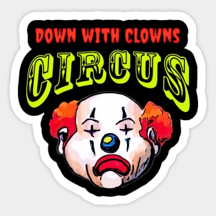 Clown Free Circus Sticker